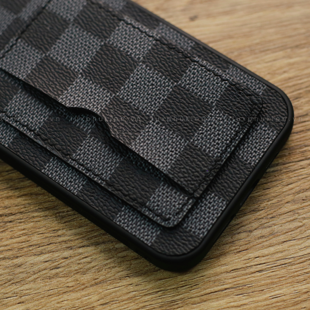 Auténtica funda para tarjeta de iPhone LV Canvas (reciclada - 9)