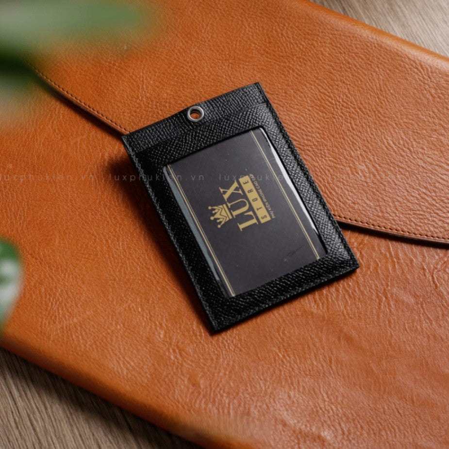 Authentic LV Leather Lanyard ID & Card Holder – Limited Edition