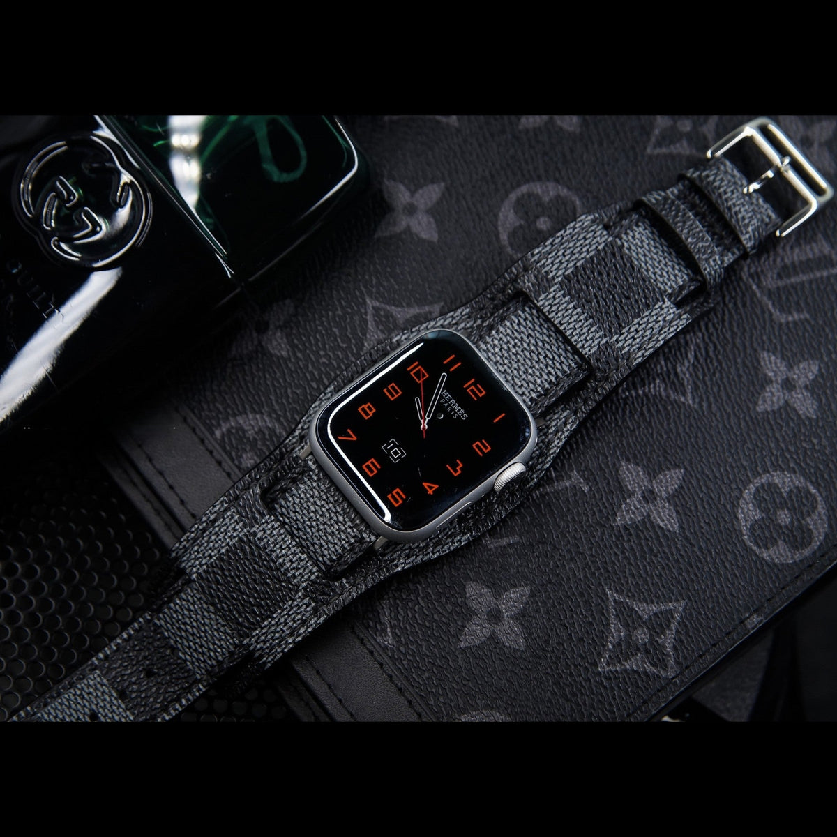 Recycled Louis Vuitton Apple watch band AW-LV13