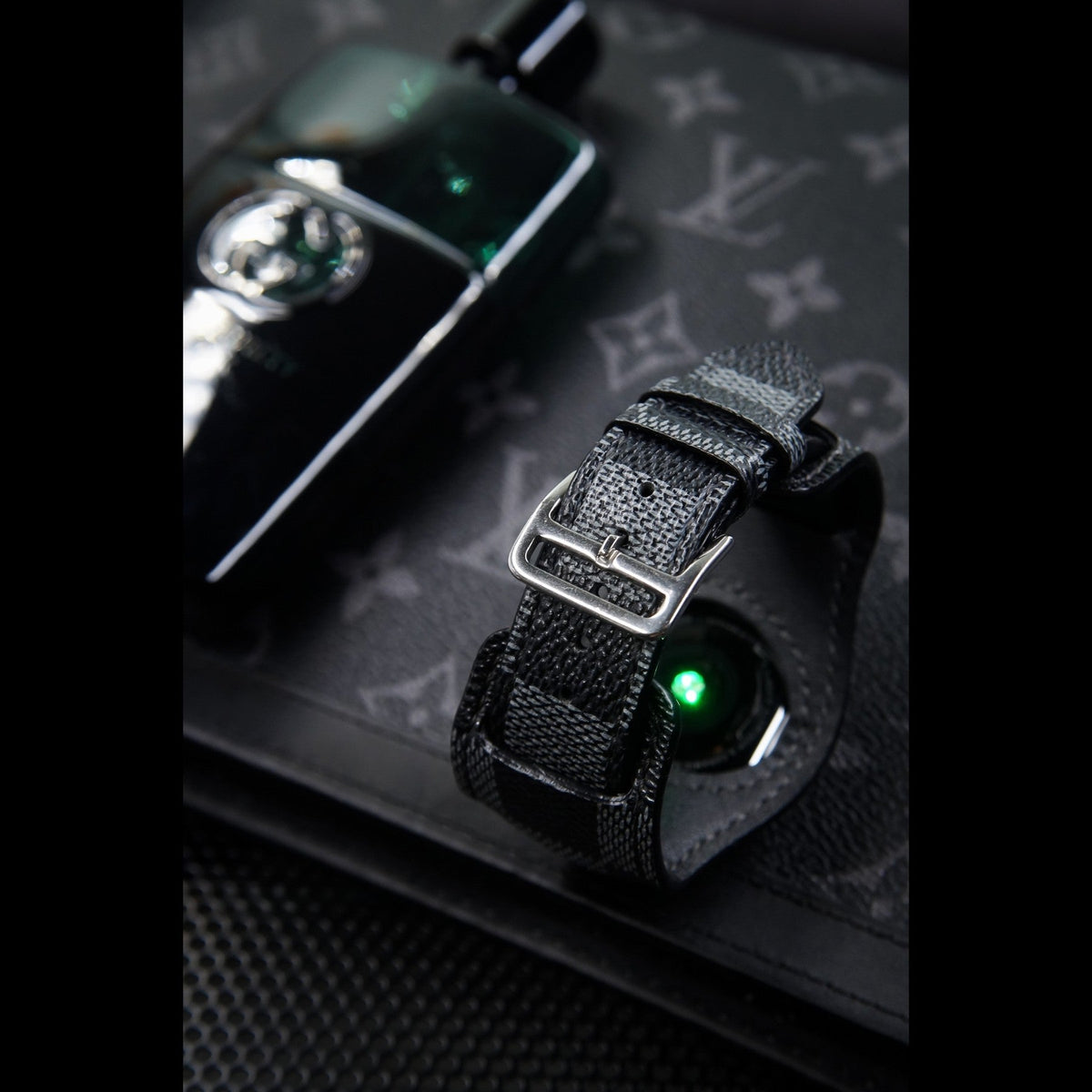 Recycled Louis Vuitton Apple watch band AW-LV13