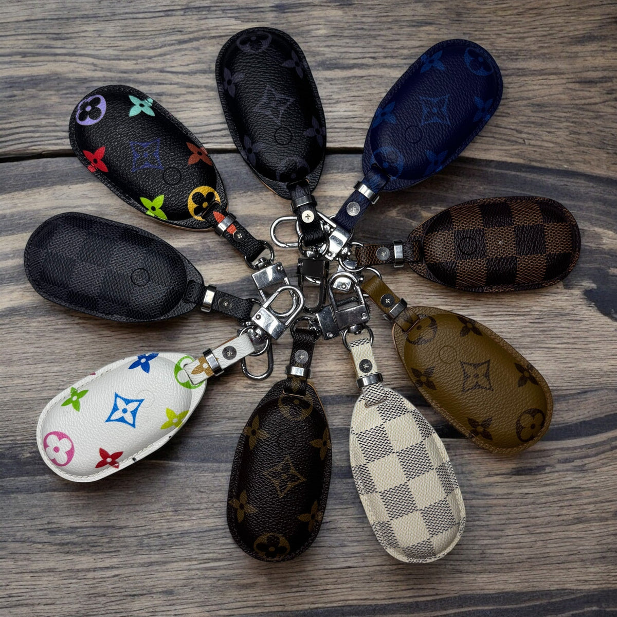 Premium LV Canvas Key Case for Mercedes-Benz – Handmade from Authentic Upcycled