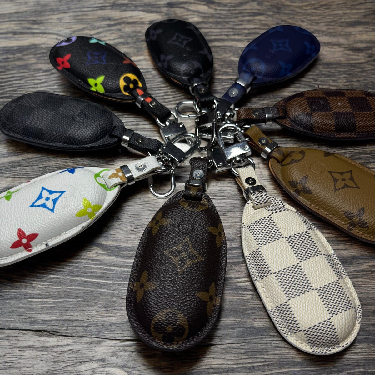 Premium LV Canvas Key Case for Mercedes-Benz – Handmade from Authentic Upcycled