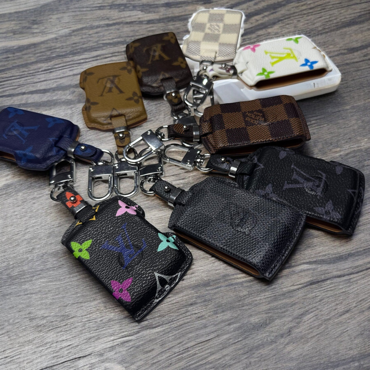 Premium LV Canvas Key Case for Volvo – Handmade from Authentic Upcycled