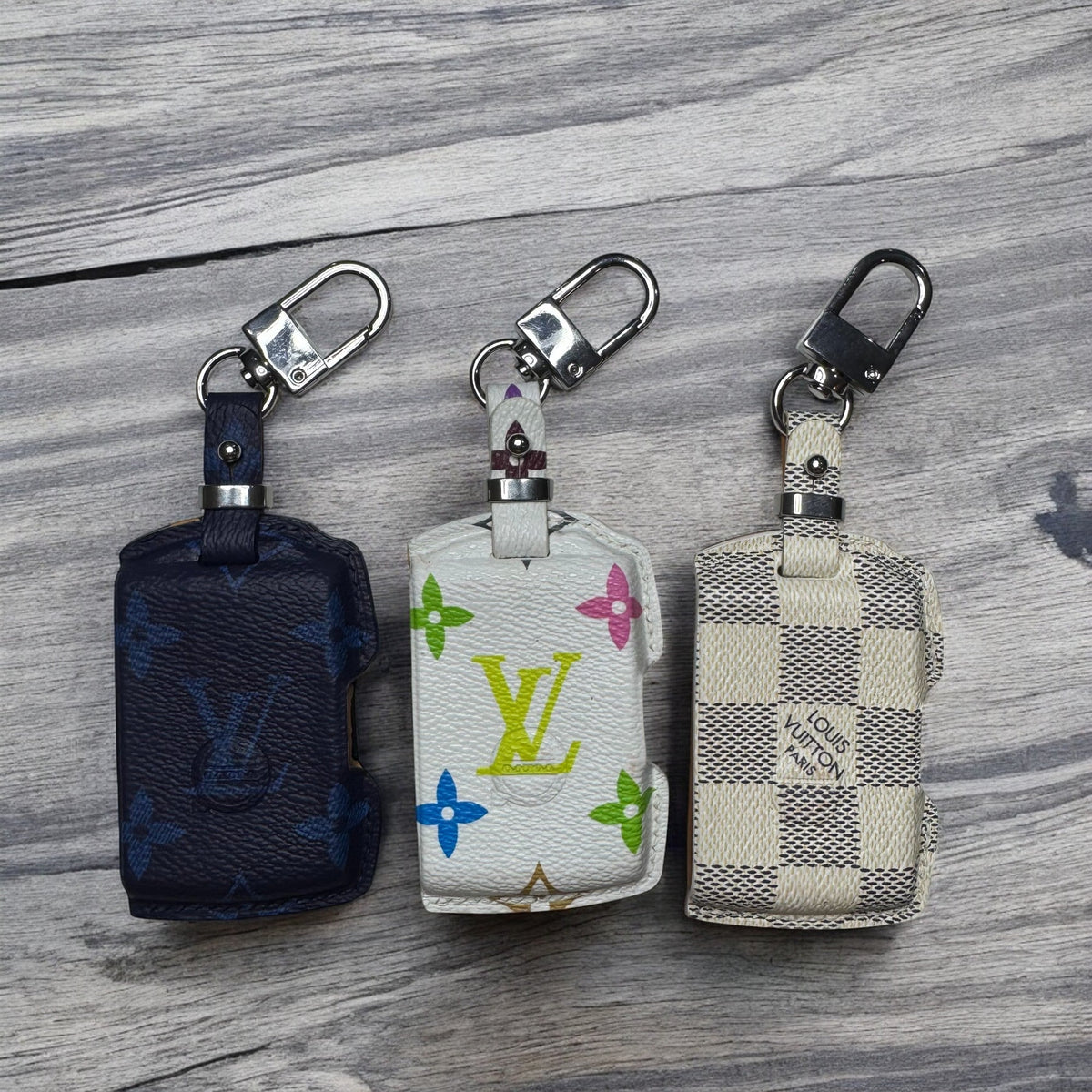 Premium LV Canvas Key Case for Volvo – Handmade from Authentic Upcycled