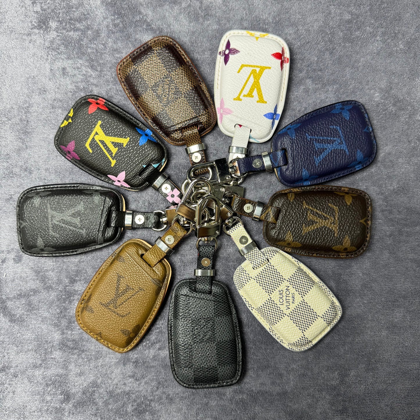 Premium LV Canvas Key Case for Volkswagen 2 – Handmade from Authentic Upcycled Louis Vuitton