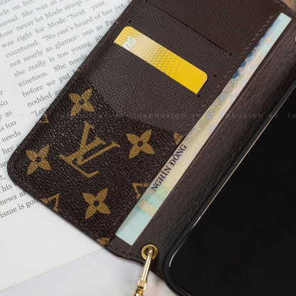 Authentic LV Canvas iPhone Wallet Case (Upcycled - 4)