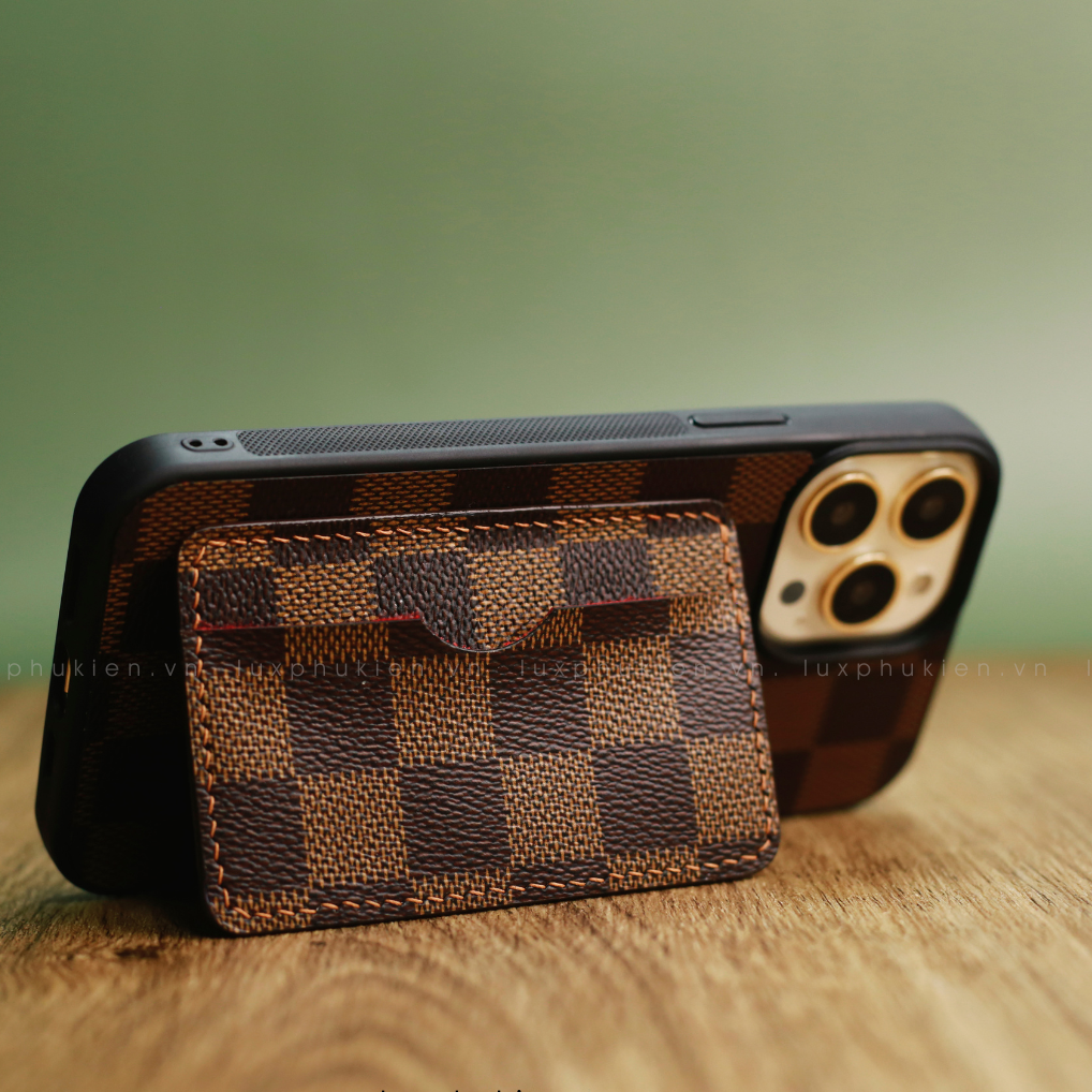 Auténtica funda para tarjeta de iPhone LV Canvas (reciclada - 9)