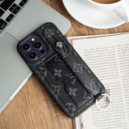Auténtica funda para tarjeta de iPhone LV Canvas (reciclada - 8)