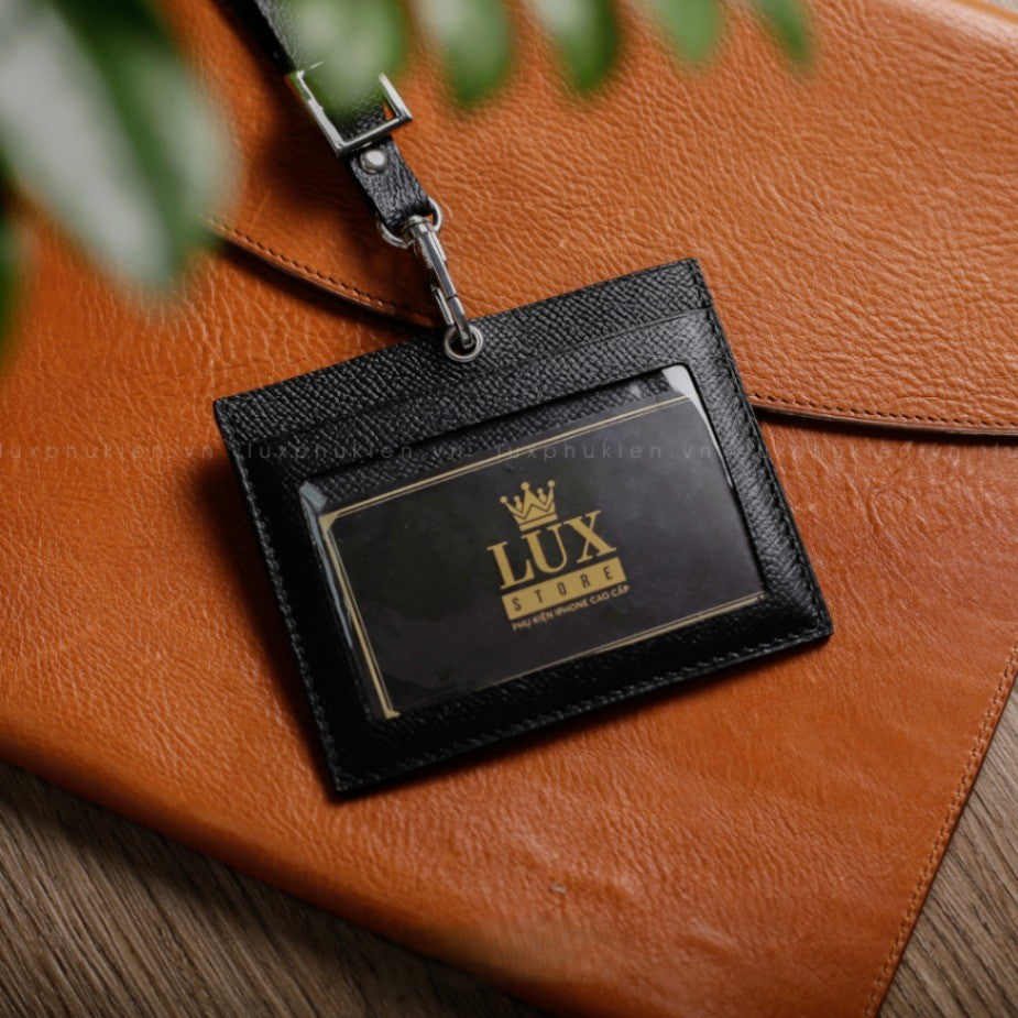 Authentic LV Leather Lanyard ID & Card Holder 2 – Limited Edition