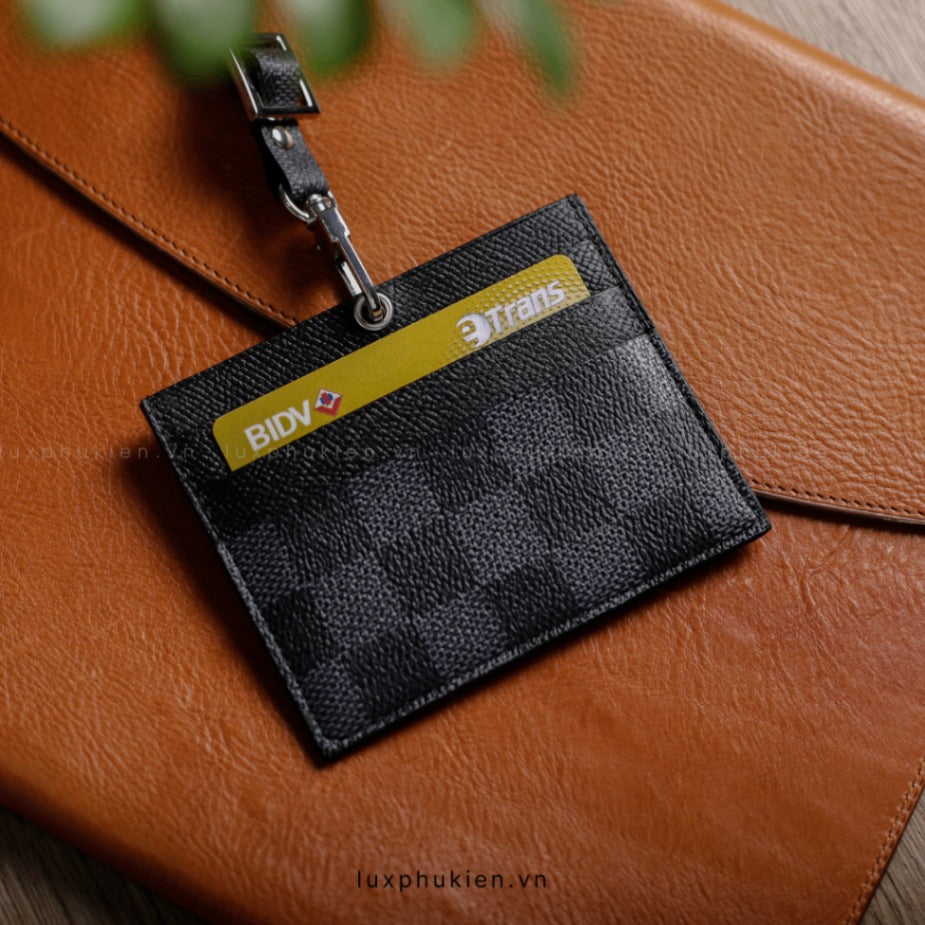 Authentic LV Leather Lanyard ID & Card Holder 2 – Limited Edition