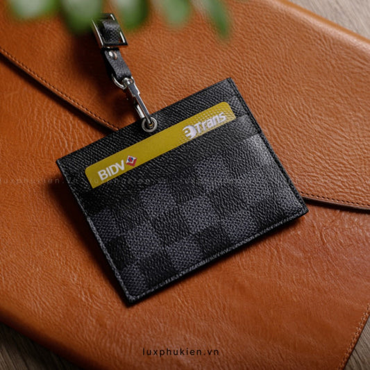 Authentic LV Leather Lanyard ID & Card Holder 2 – Limited Edition