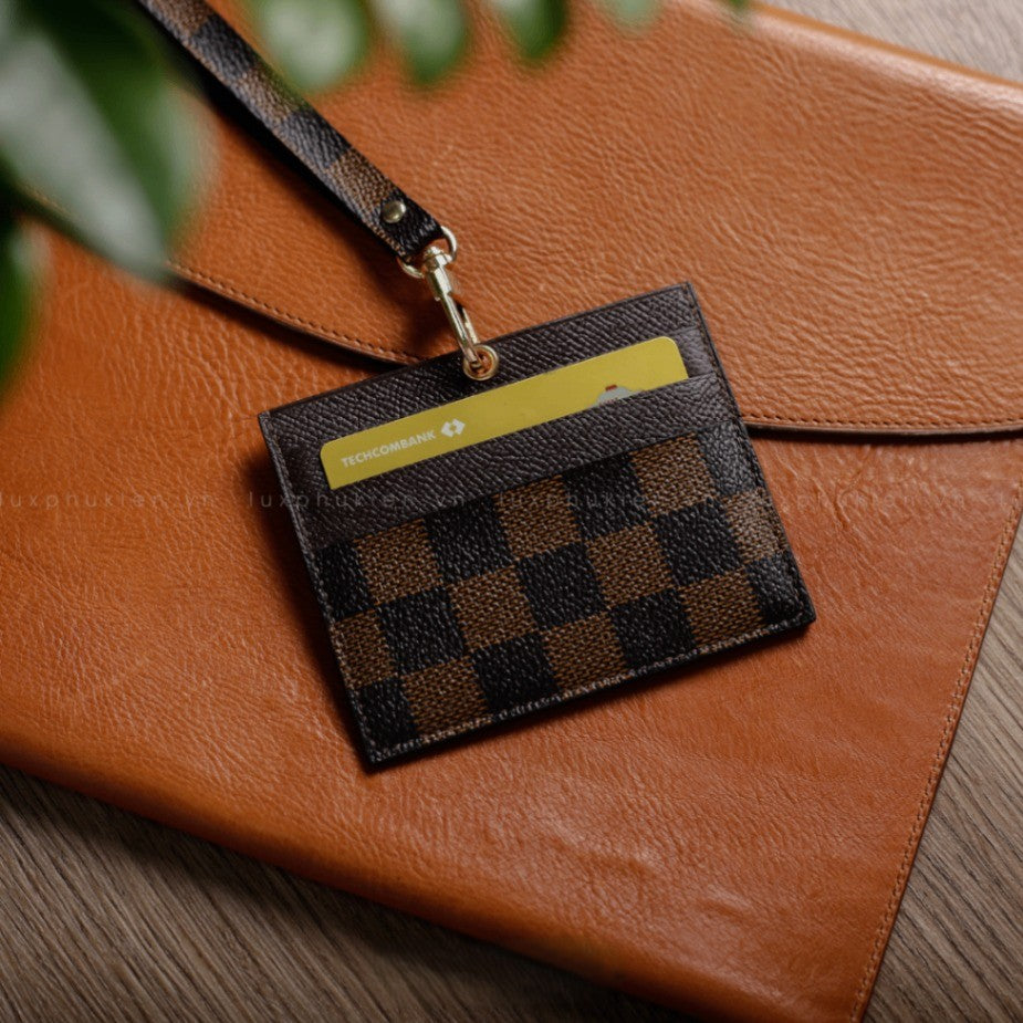 Authentic LV Leather Lanyard ID & Card Holder 2 – Limited Edition