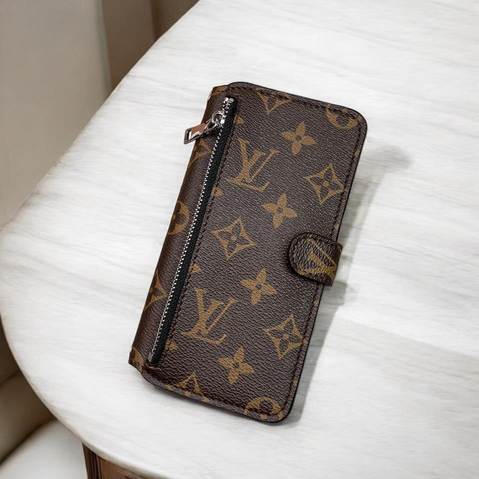 Authentic LV Canvas iPhone Wallet Case (Upcycled - 12)