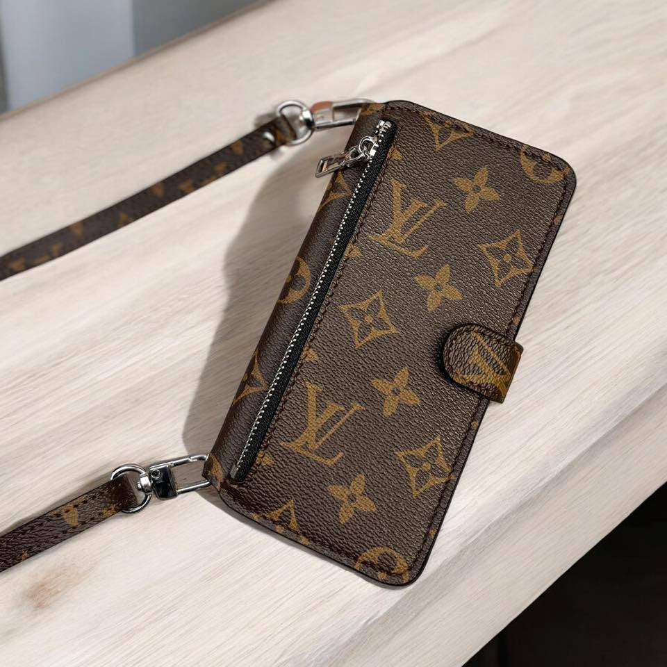 Authentic LV Canvas iPhone Wallet Case (Upcycled - 12)