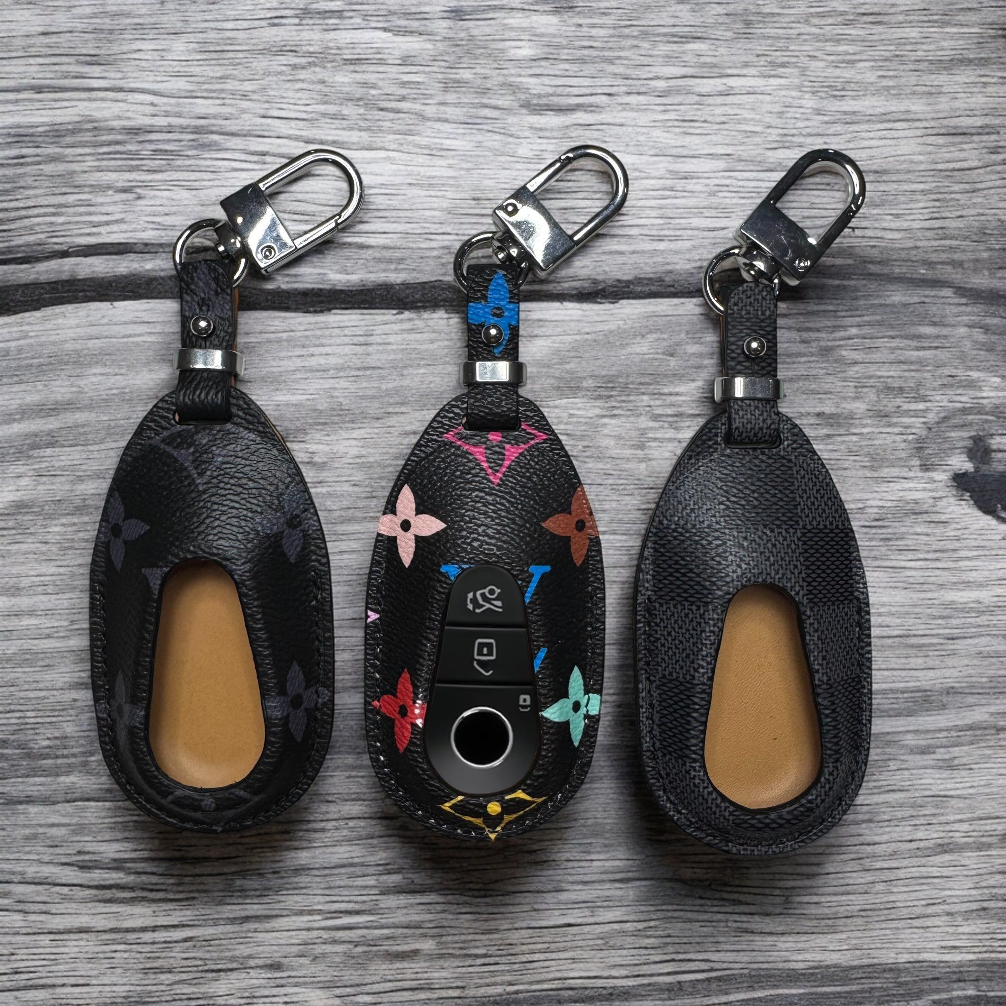 Premium LV Canvas Key Case for Mercedes-Benz – Handmade from Authentic Upcycled Louis Vuitton