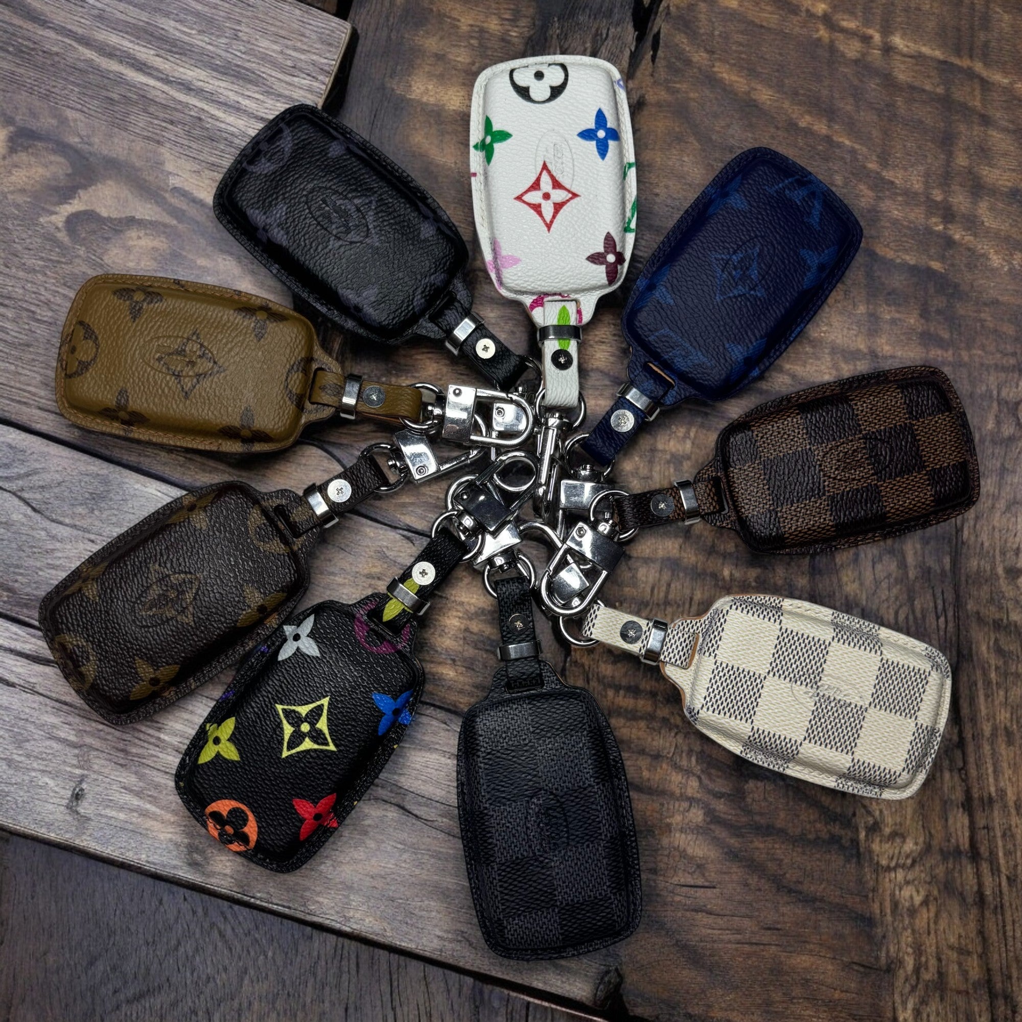 Upcycled LV Key Fob Case for Land Rover – Handmade & Unique