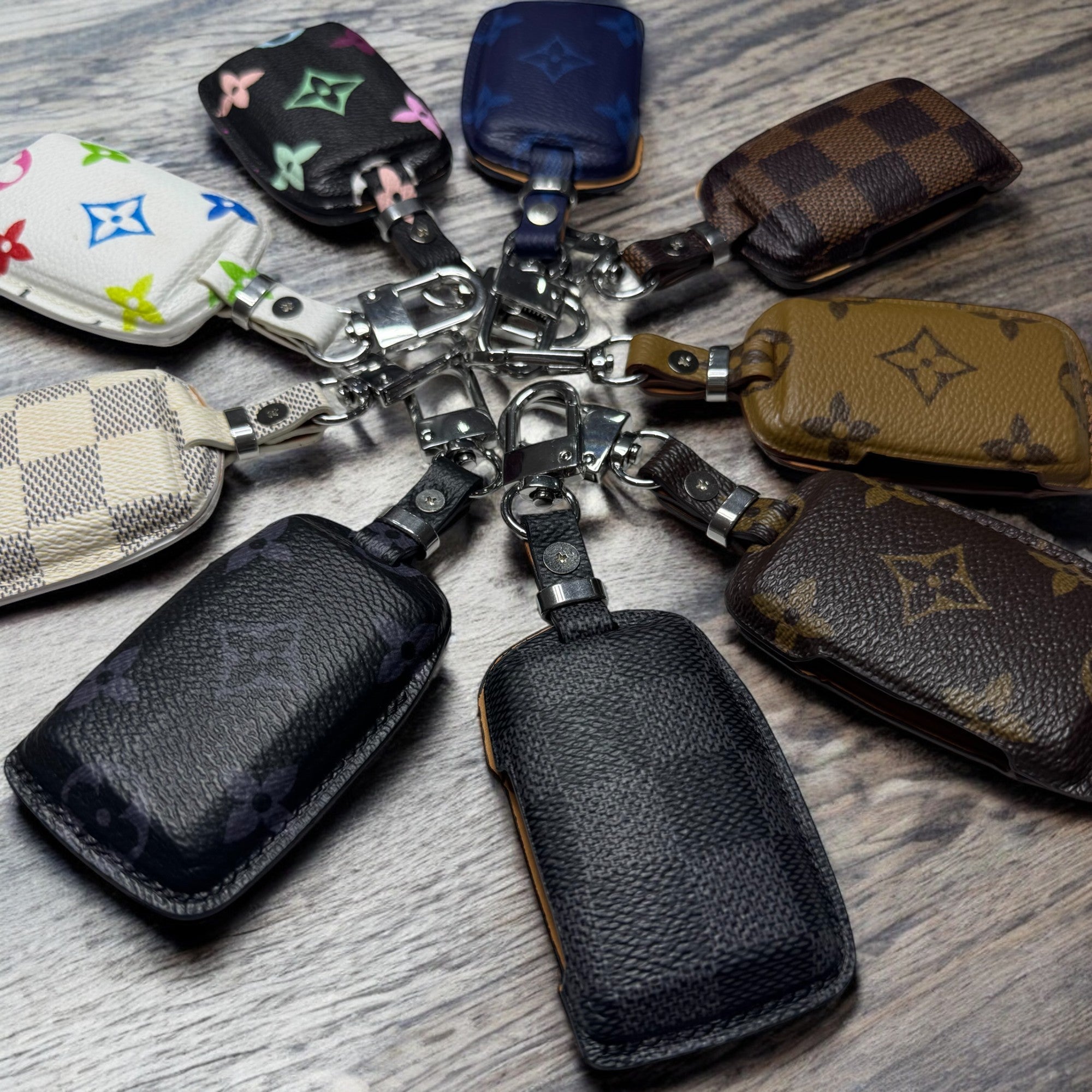 Premium LV Canvas Key Case for Mazda – Handmade from Authentic Upcycled Louis Vuitton