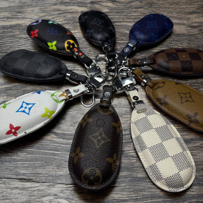 Premium LV Canvas Key Case for Mercedes-Benz – Handmade from Authentic Upcycled