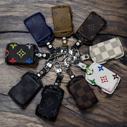 Premium LV Canvas Key Case for Volvo – Handmade from Authentic Upcycled