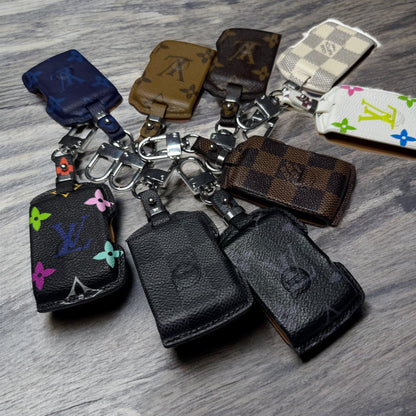 Premium LV Canvas Key Case for Volvo – Handmade from Authentic Upcycled