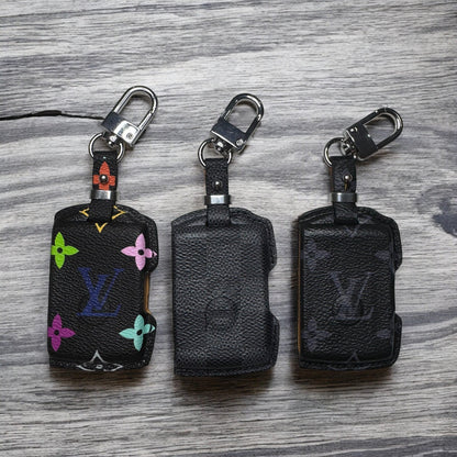Premium LV Canvas Key Case for Volvo – Handmade from Authentic Upcycled