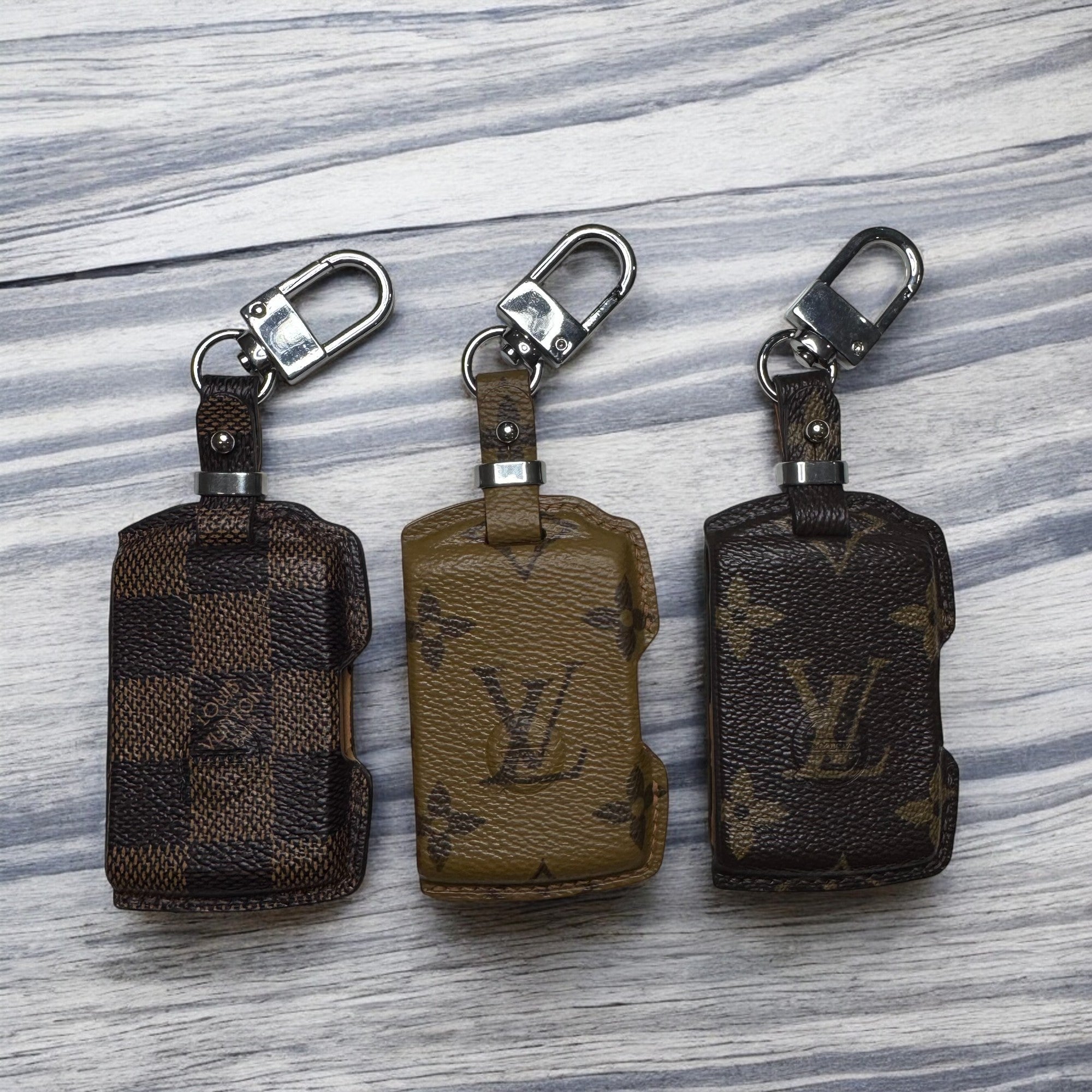 Premium LV Canvas Key Case for Volvo – Handmade from Authentic Upcycled Louis Vuitton