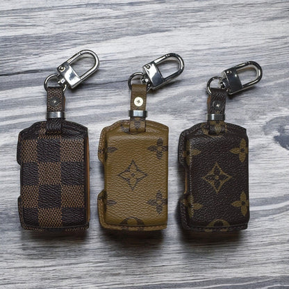 Premium LV Canvas Key Case for Volvo – Handmade from Authentic Upcycled