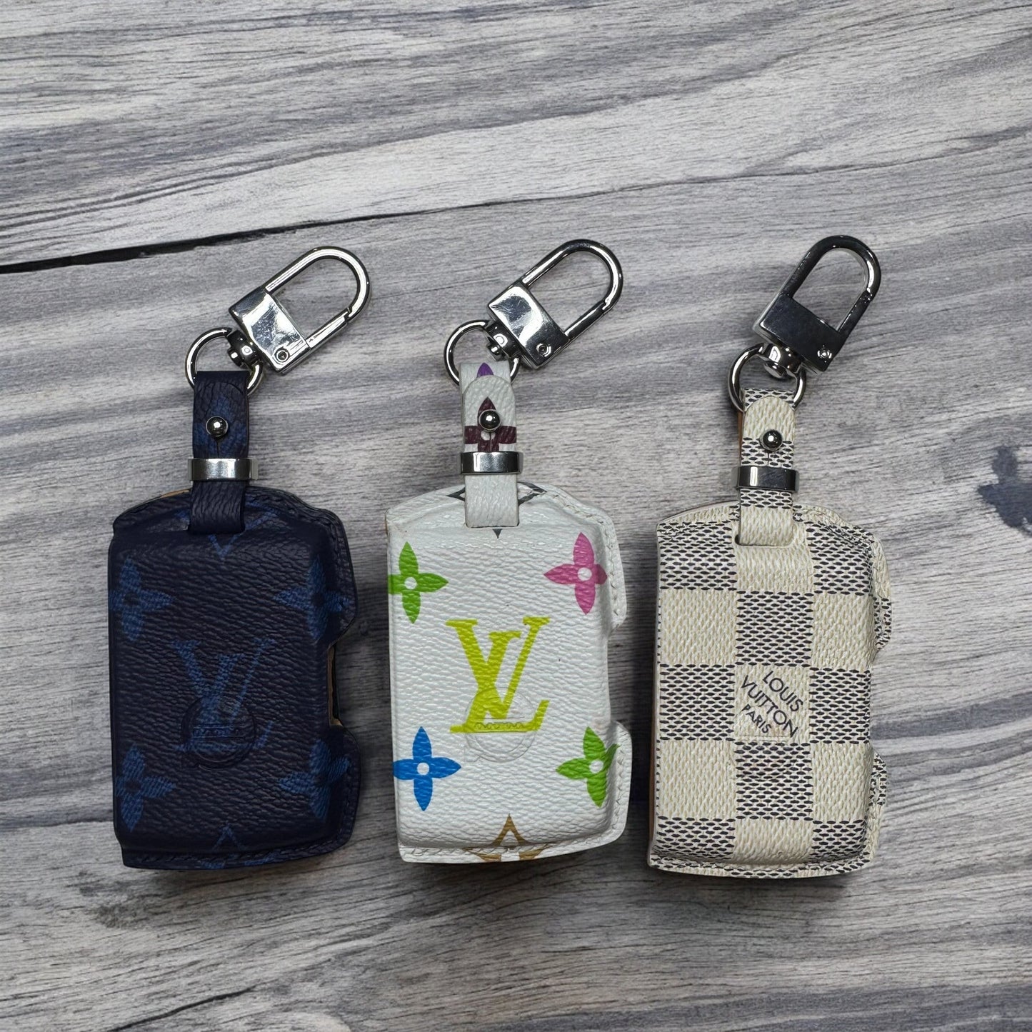 Premium LV Canvas Key Case for Volvo – Handmade from Authentic Upcycled