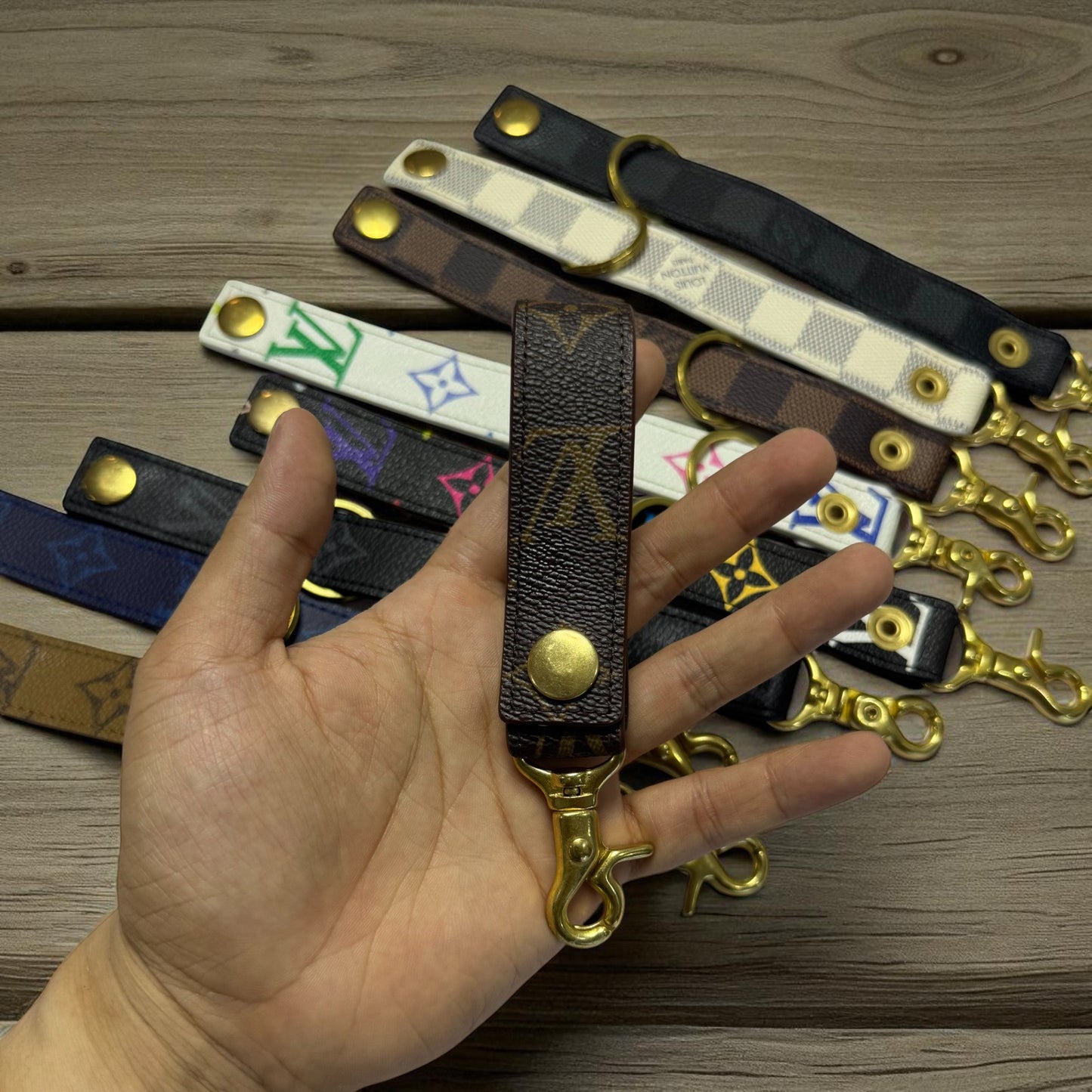 Authentic LV Leather Key Chain (No Key Fob Cover) – Limited Edition