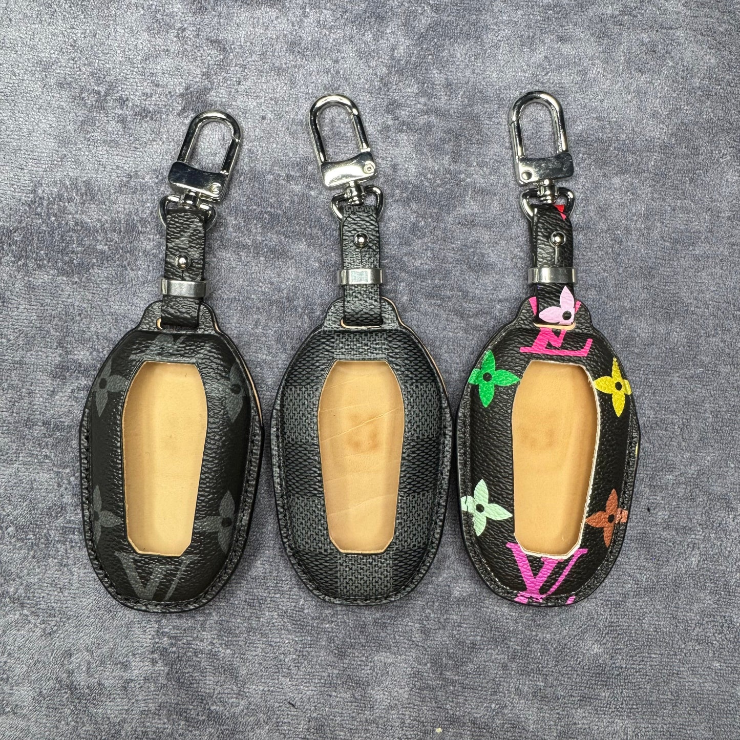 Premium LV Canvas Key Case for Peugeot – Handmade from Authentic Upcycled Louis Vuitton