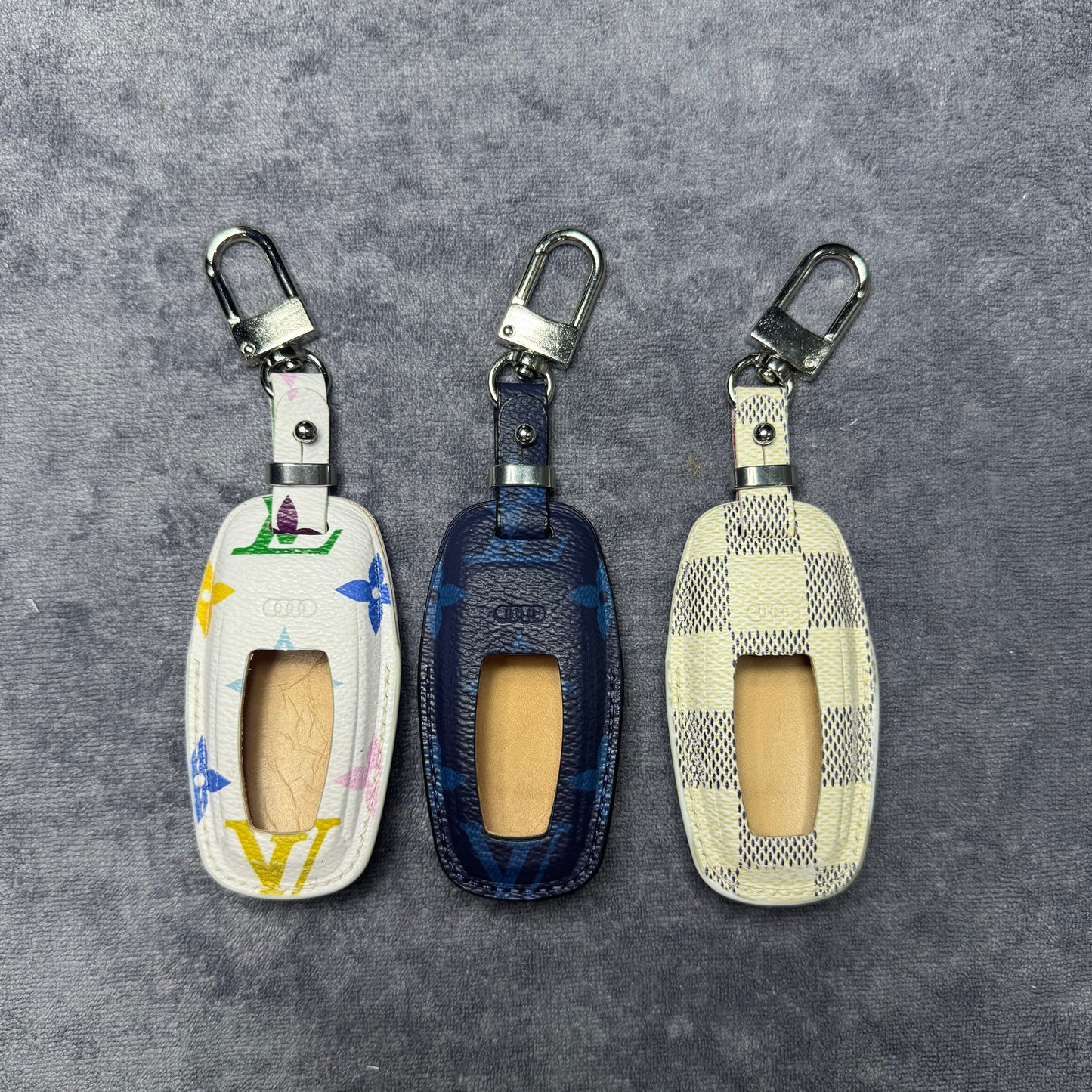 Premium LV Canvas Key Case for Audi – Handmade from Authentic Upcycled Louis Vuitton