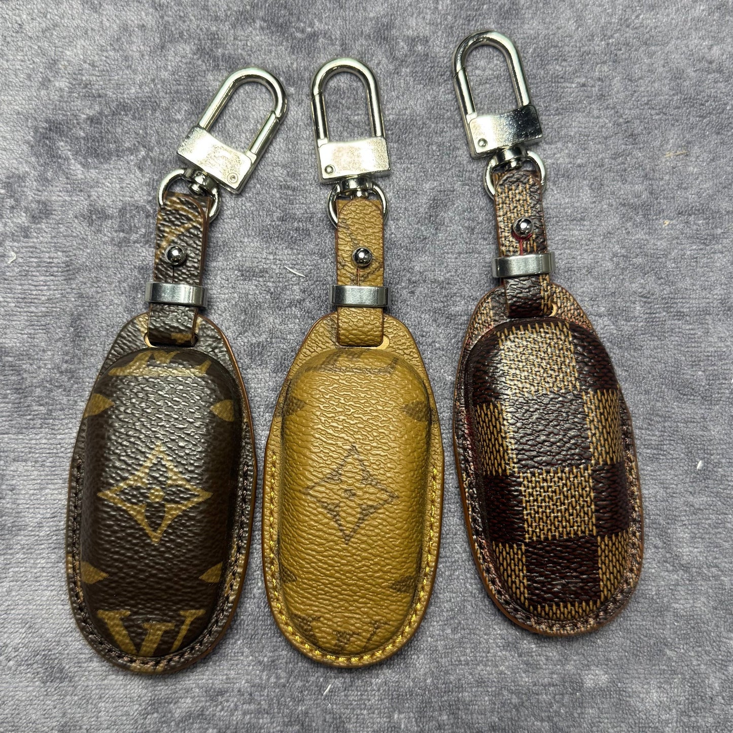 Premium LV Canvas Key Case for Tesla – Handmade from Authentic Upcycled Louis Vuitton