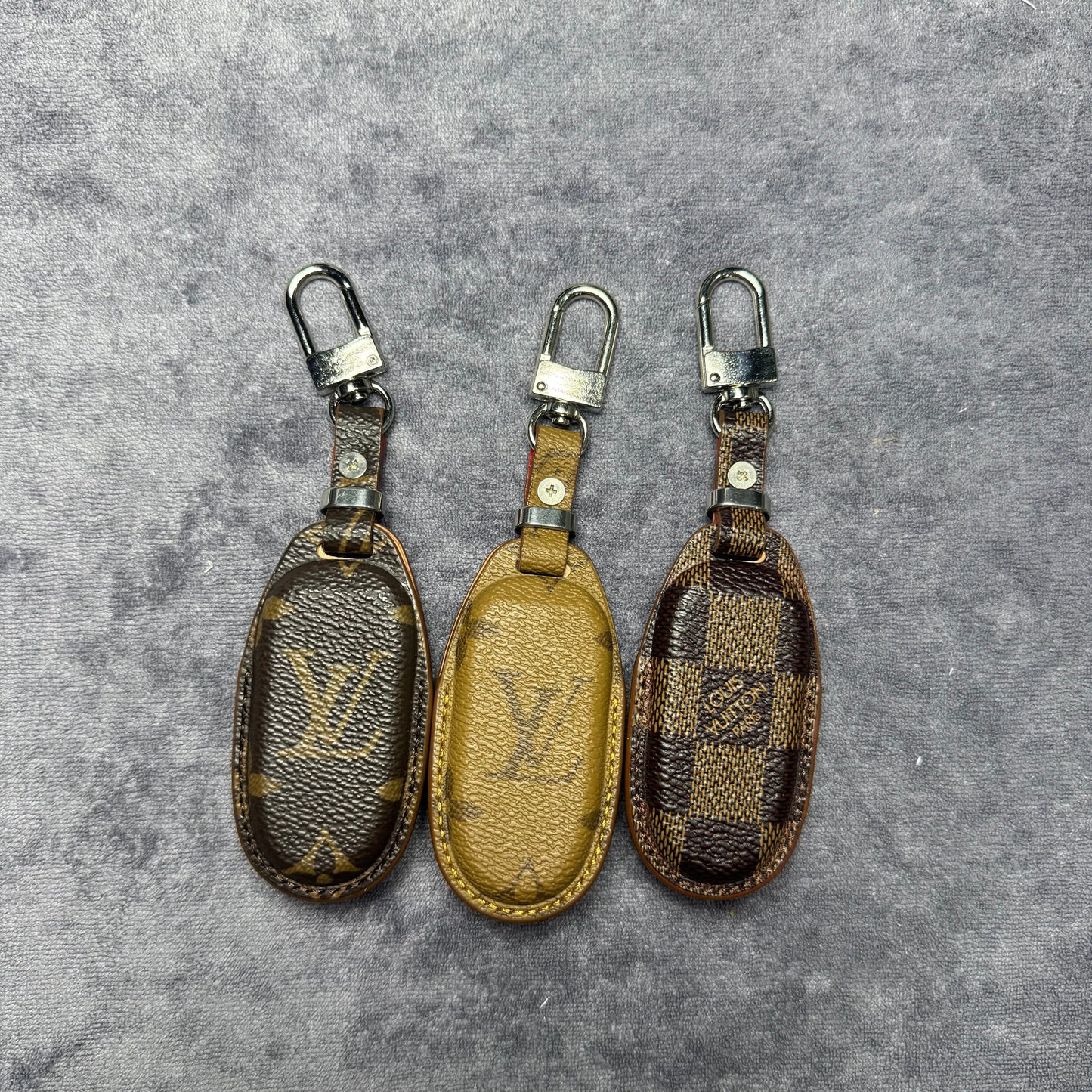 Premium LV Canvas Key Case for Tesla – Handmade from Authentic Upcycled Louis Vuitton