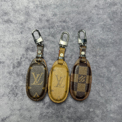 Premium LV Canvas Key Case for Tesla – Handmade from Authentic Upcycled Louis Vuitton