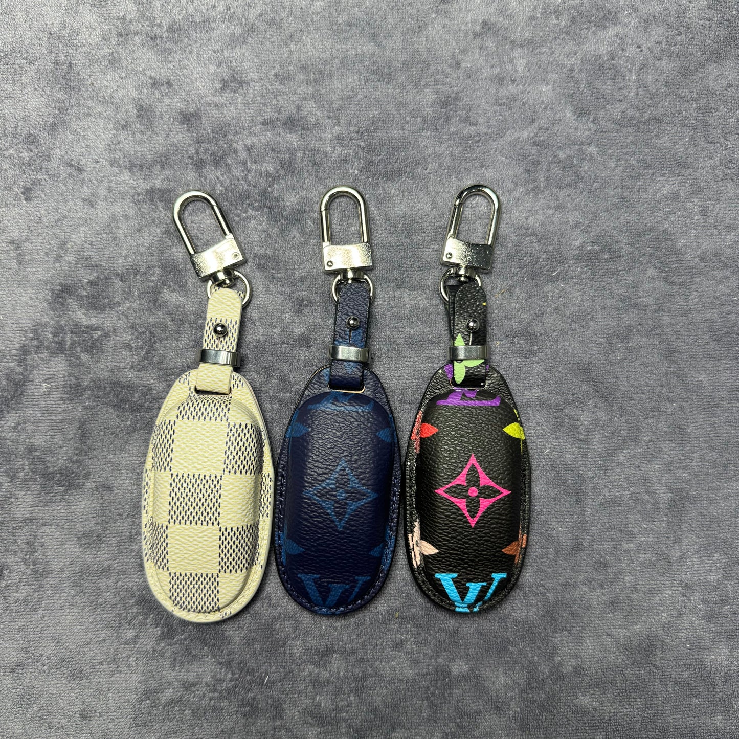 Premium LV Canvas Key Case for Tesla – Handmade from Authentic Upcycled Louis Vuitton