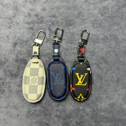 Premium LV Canvas Key Case for Tesla – Handmade from Authentic Upcycled Louis Vuitton