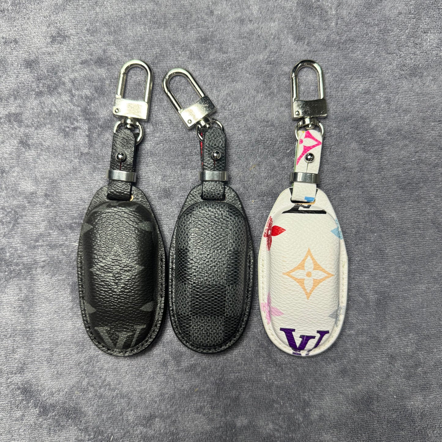 Premium LV Canvas Key Case for Tesla – Handmade from Authentic Upcycled Louis Vuitton