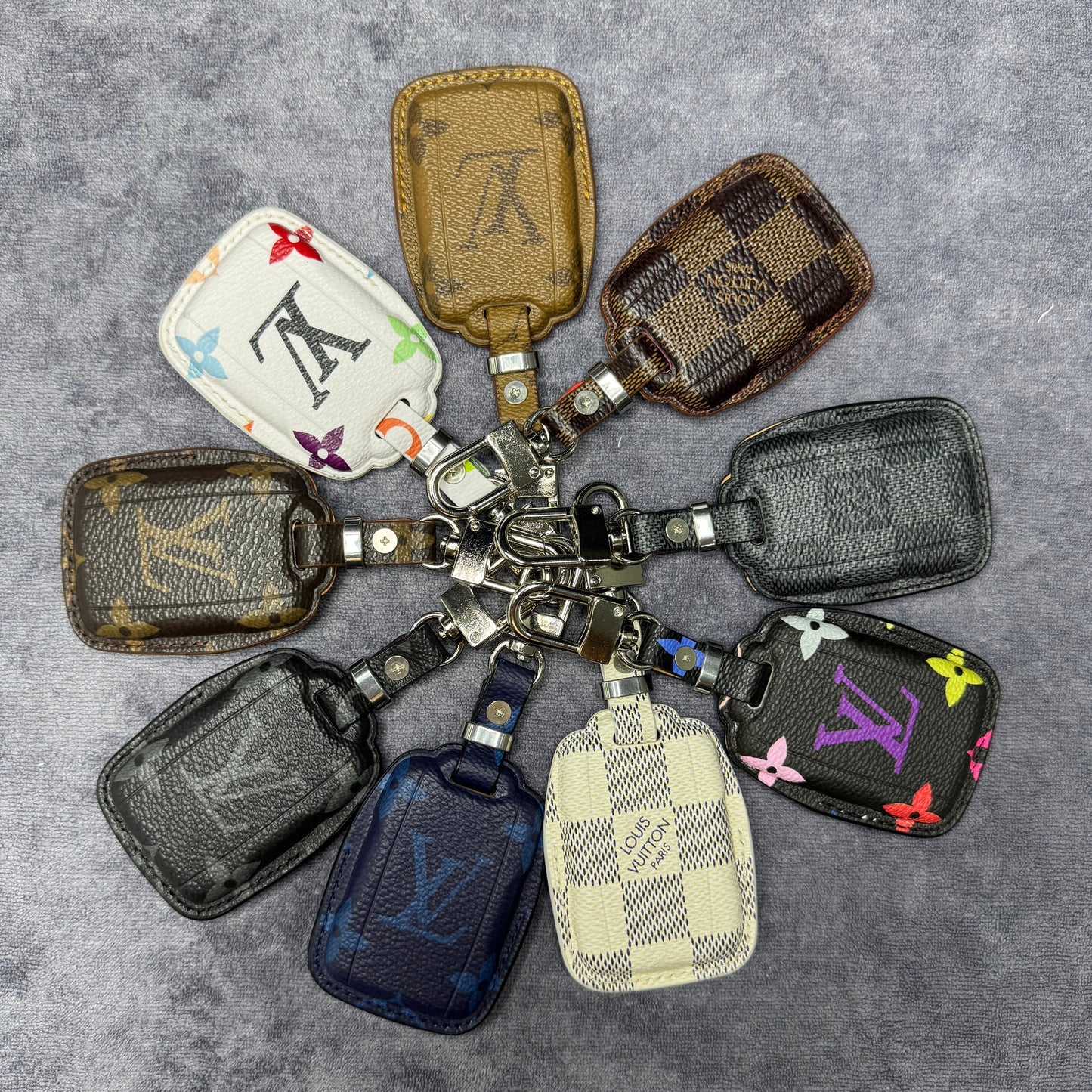 Premium LV Canvas Key Case for Chevy Tahoe – Handmade from Authentic Upcycled Louis Vuitton