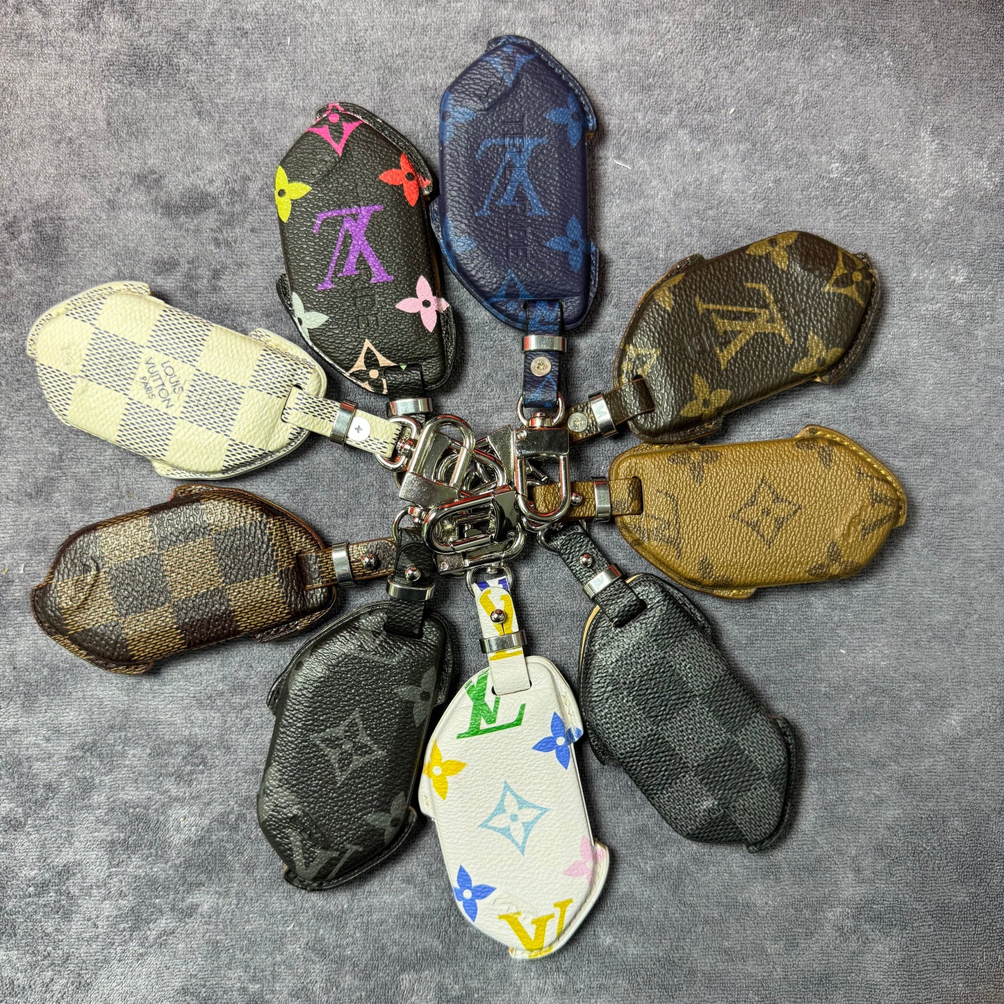 Premium LV Canvas Key Case for KIA – Handmade from Authentic Upcycled Louis Vuitton