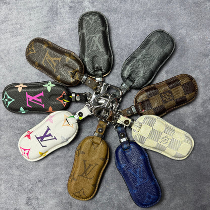 Premium LV Canvas Key Case for Porsche 2 – Handmade from Authentic Upcycled Louis Vuitton