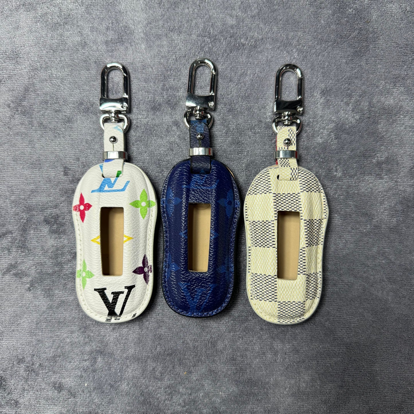 Premium LV Canvas Key Case for Porsche 2 – Handmade from Authentic Upcycled Louis Vuitton