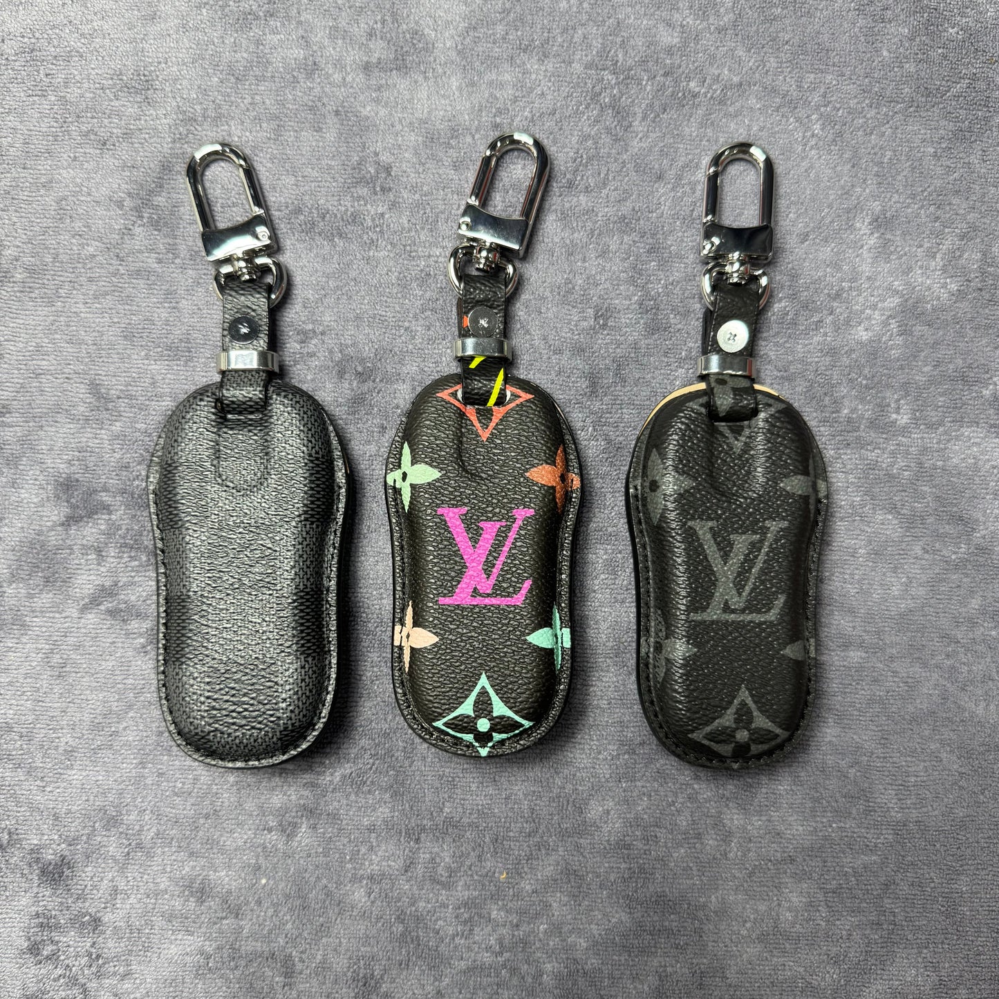 Premium LV Canvas Key Case for Porsche 2 – Handmade from Authentic Upcycled Louis Vuitton
