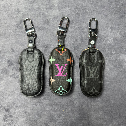 Premium LV Canvas Key Case for Porsche 2 – Handmade from Authentic Upcycled Louis Vuitton