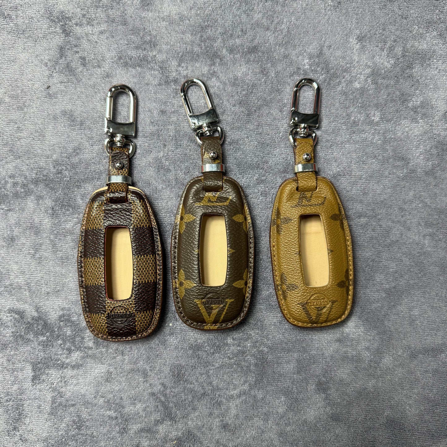 Premium LV Canvas Key Case for Nissan 2 – Handmade from Authentic Upcycled Louis Vuitton