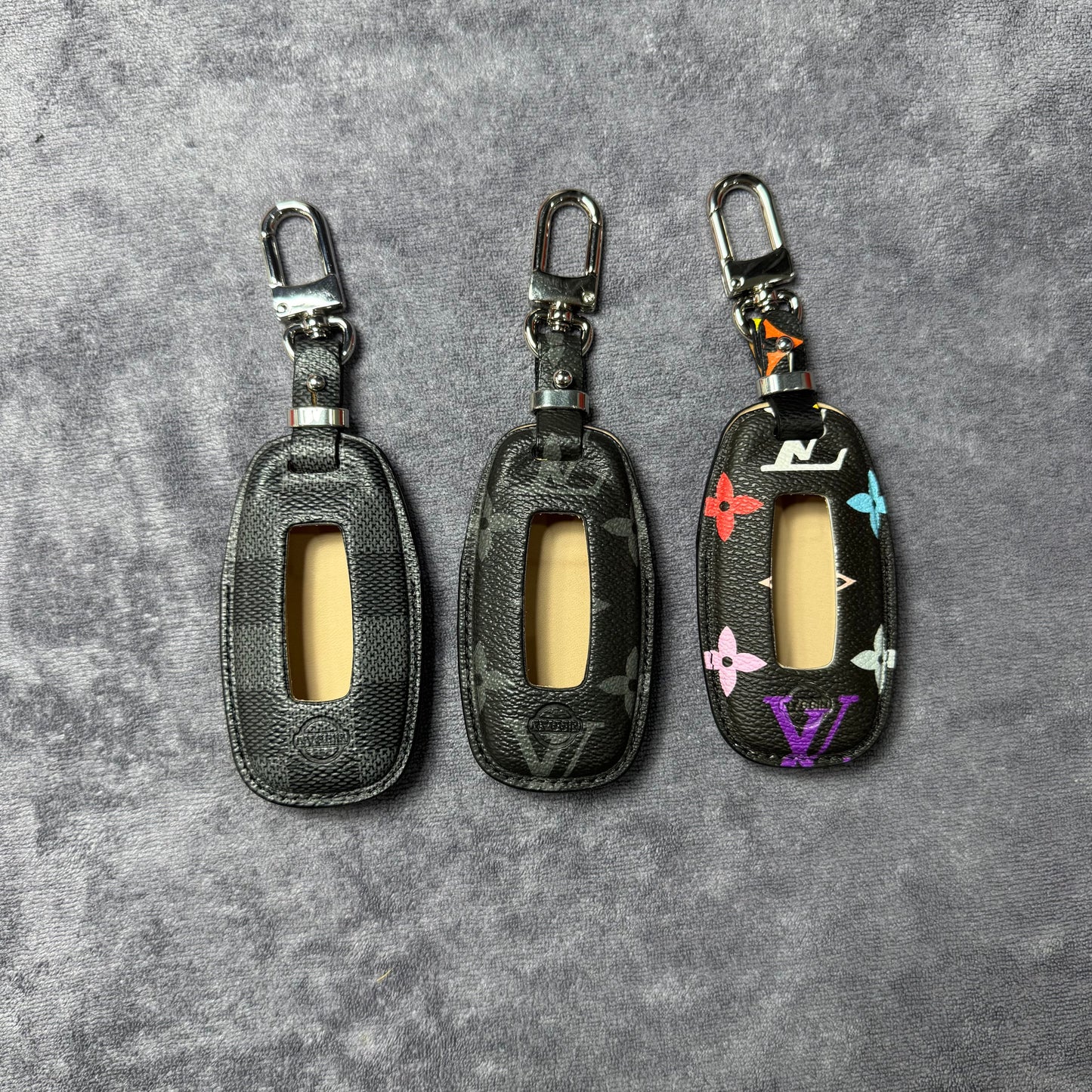 Premium LV Canvas Key Case for Nissan 2 – Handmade from Authentic Upcycled Louis Vuitton