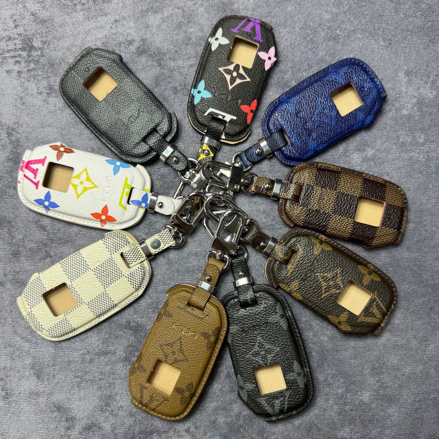 Premium LV Canvas Key Case for KIA 2 – Handmade from Authentic Upcycled Louis Vuitton