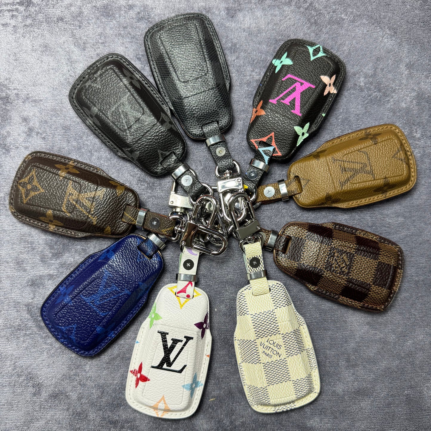 Premium LV Canvas Key Case for Audi 2 – Handmade from Authentic Upcycled Louis Vuitton