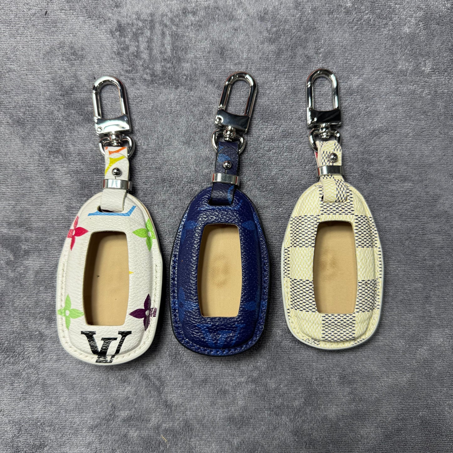 Premium LV Canvas Key Case for Hyundai 2 – Handmade from Authentic Upcycled