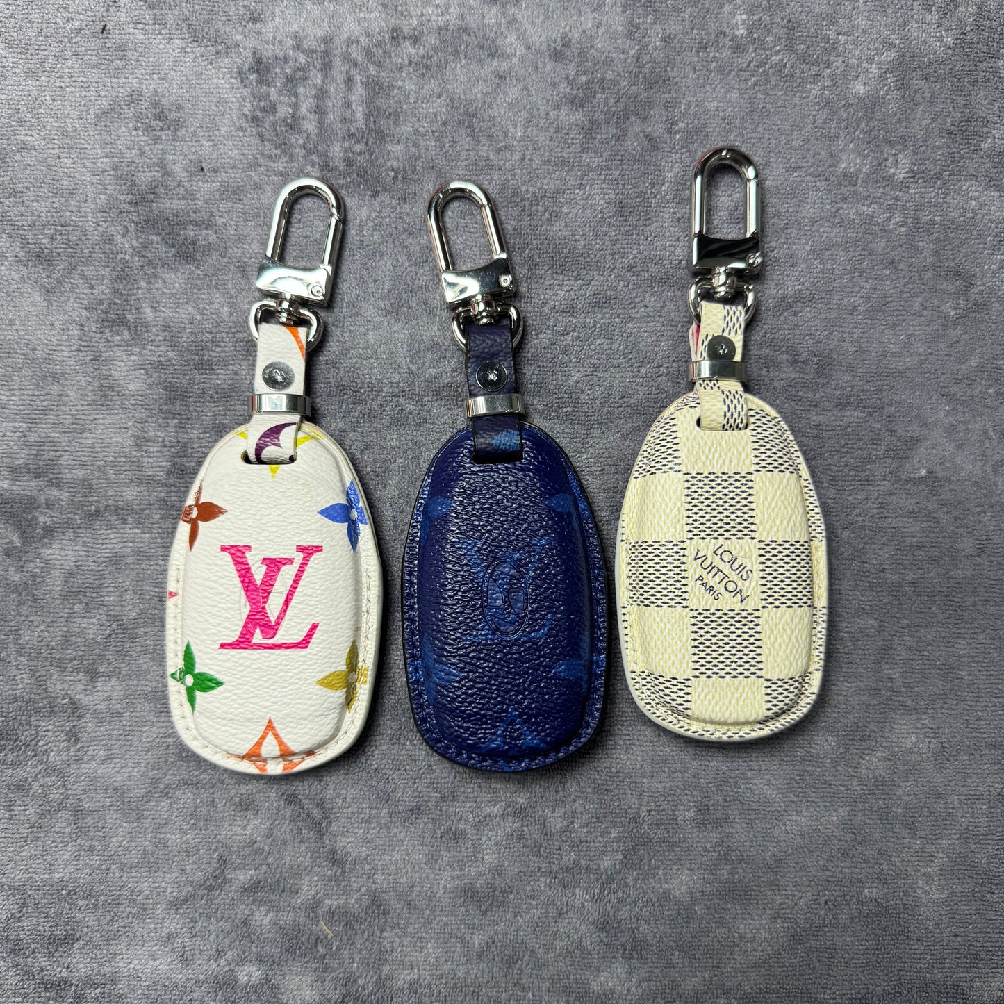 Premium LV Canvas Key Case for Hyundai 2 – Handmade from Authentic Upcycled