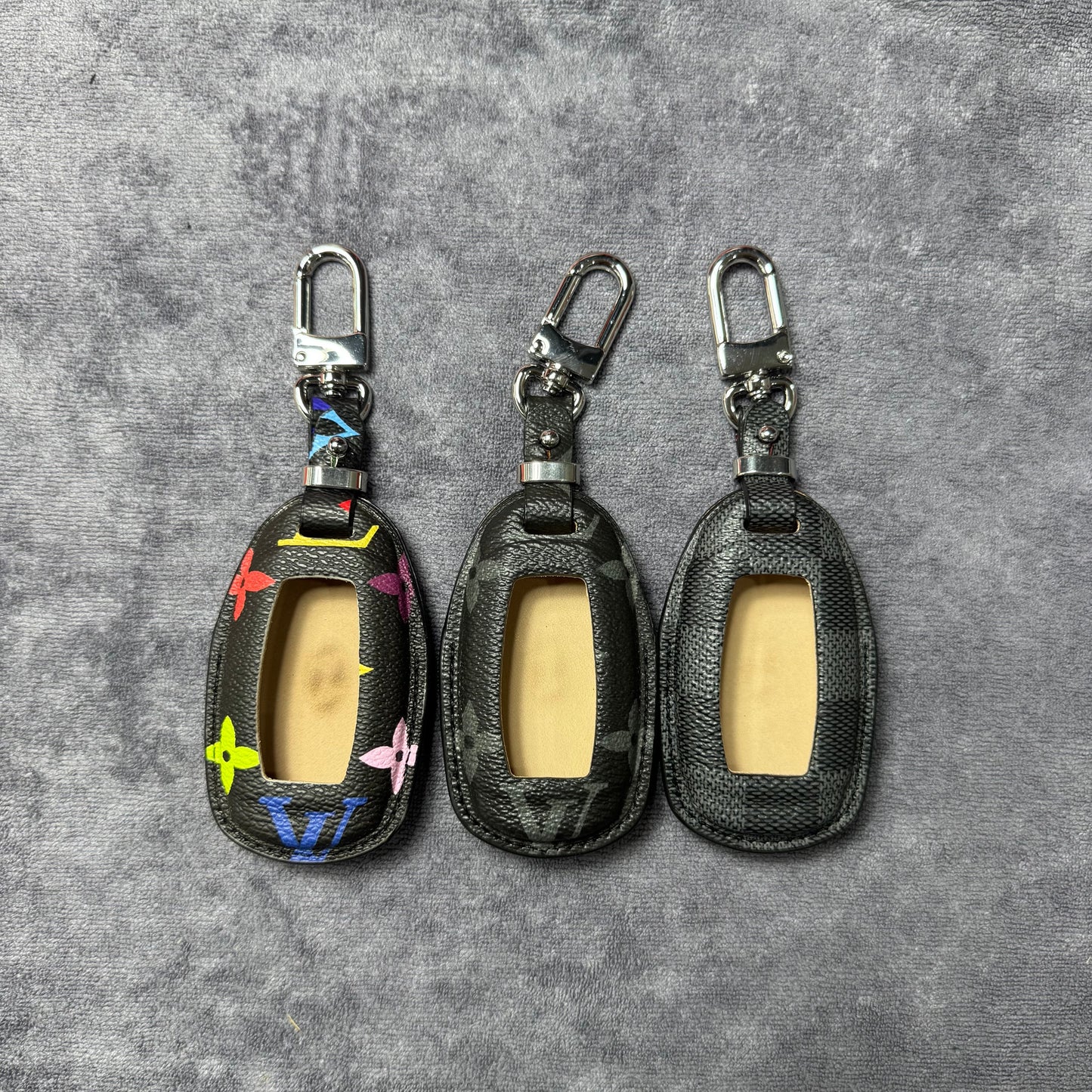 Premium LV Canvas Key Case for Hyundai 2 – Handmade from Authentic Upcycled